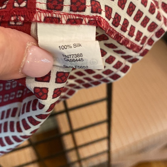 Madewell 100% Silk Premiere Bow Back Tee In Ascot Tile Womens Size S - Picture 3 of 7